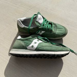 Saucony Jazz. Green & White